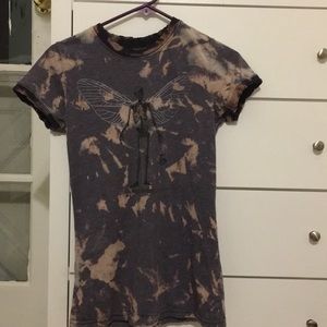 Tie died skeleton shirt